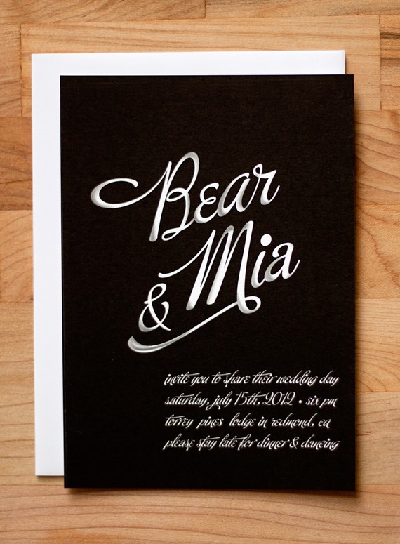 So when we saw these chalkboard invitation set we were excited